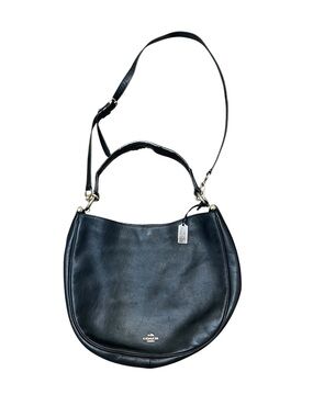 Coach Nomad Hobo Black Glovetanned Leather Crossbody Shoulder Bag